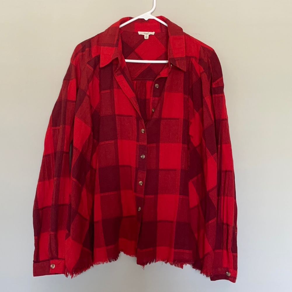 ShopTalulah Plaid Oversized Top